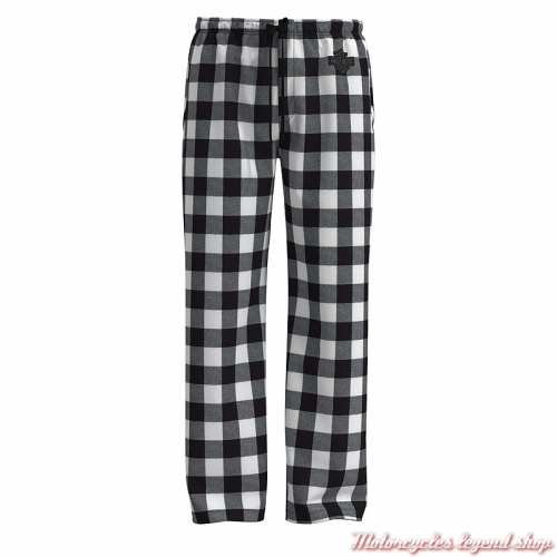 Pyjama Bar &amp; Shield Plaid Harley-Davidson homme, noir et blanc, pantalon carreaux, coton, 96791-25VM