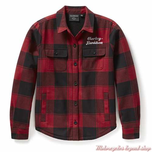 Surchemise à carreaux Sherpa Harley-Davidson femme