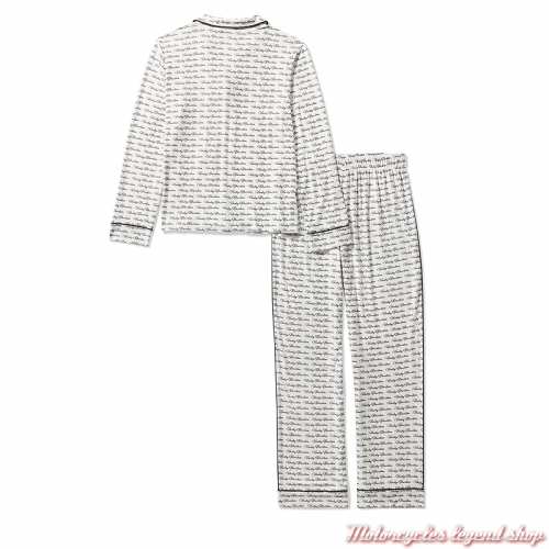 Pyjama Script Harley-Davidson femme, noir, blanc, polyester, dos, 96828-25VW