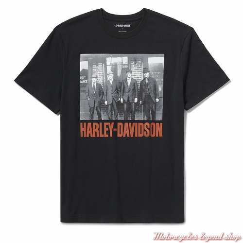 Tee-shirt Founder's Archival Photo Harley-Davidson homme, noir, manches courtes, coton, 96728-25VM