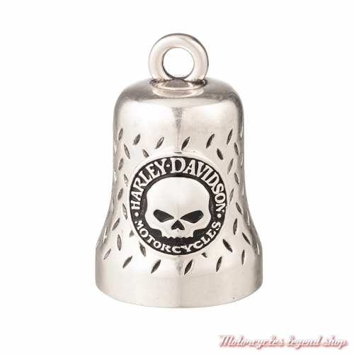 Clochette Willie G. Skull Harley-Davidson, métal argenté, 34M00096 