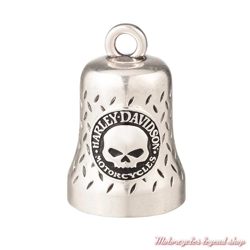 Clochette Willie G. Skull Harley-Davidson, métal argenté, 34M00096 