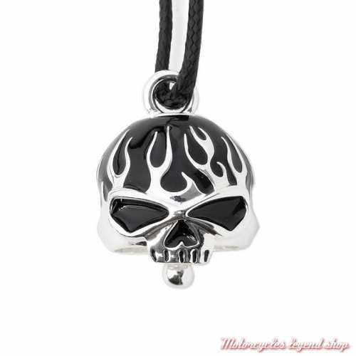 Clochette Black Flame Skull Harley-Davidson