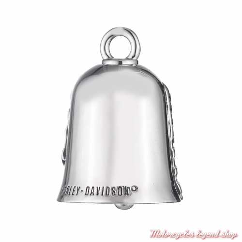 Clochette USA Flag Harley-Davidson, métal argenté, dos, 34M00017