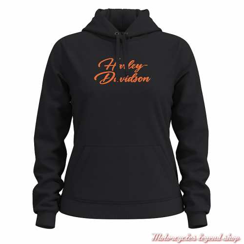 Sweatshirt à capuche Essential Bling Harley-Davidson femme, noir, coton, poly, 96748-25VW