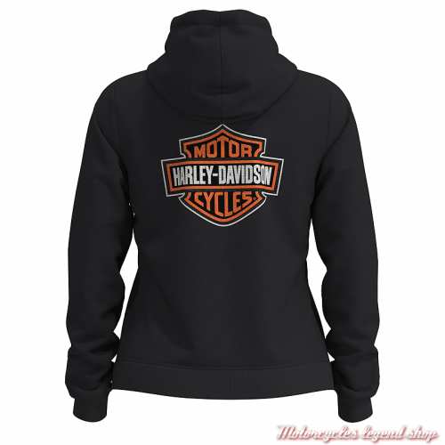 Sweatshirt à capuche Essential Bling Harley-Davidson femme, noir, coton, poly, dos, 96748-25VW