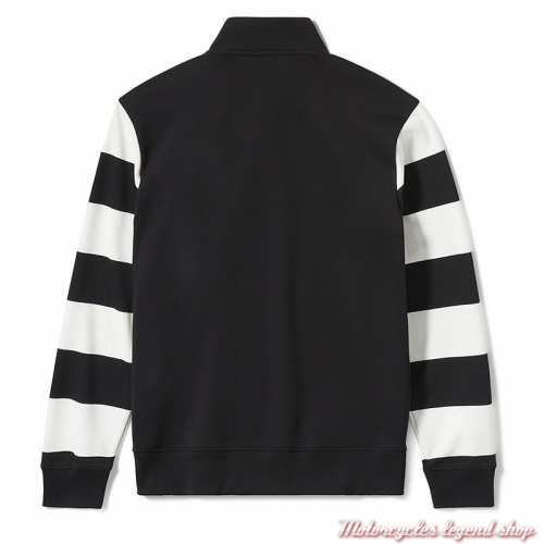 Sweatshirt Breakout 1/4 zIP Harley-Davidson homme, noir, blanc, coton, polyester, dos, 96717-25VM