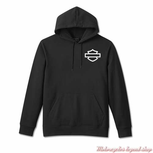 Sweatshirt LFR Harley-Davidson homme, à capuche, noir, coton, 96658-25VM