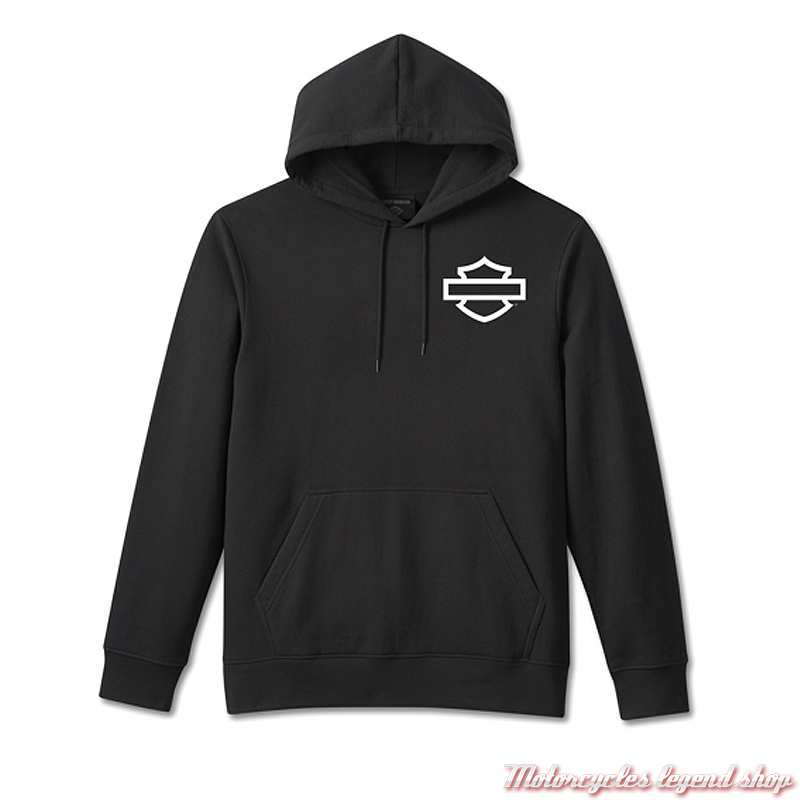 Sweatshirt LFR Harley-Davidson homme, à capuche, noir, coton, 96658-25VM