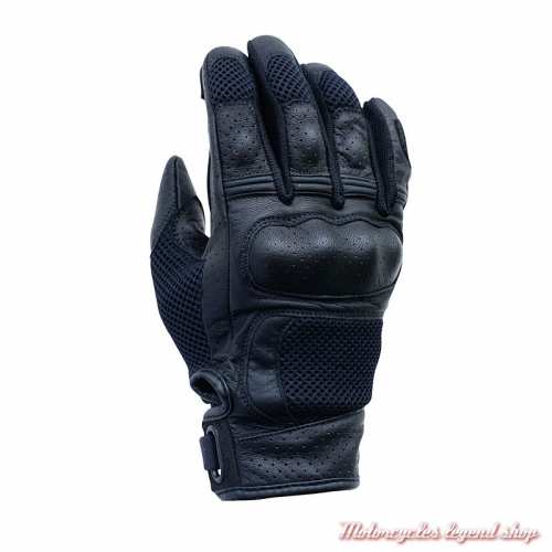Gants Aero Mesh Black John Doe, cuir noir micro perforé, CE, JDG7030