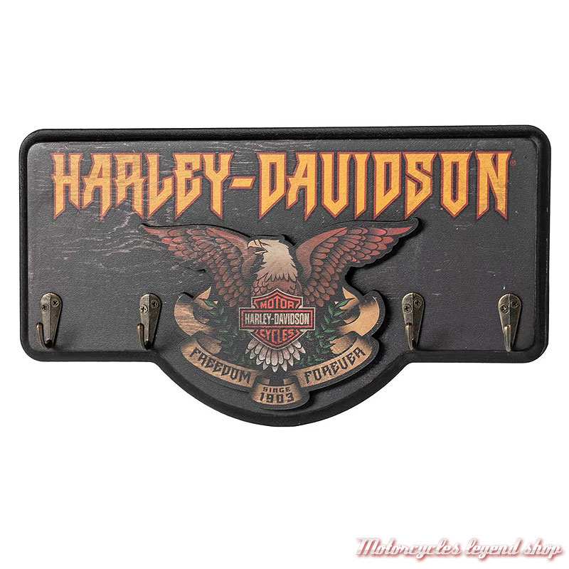 Porte clés mural Hard Rock Eagle Harley-Davidson, 4 crochets, HDL-15331