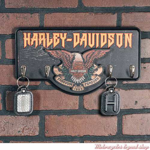 Porte clés mural Hard Rock Eagle Harley-Davidson, 4 crochets, visuel, HDL-15331