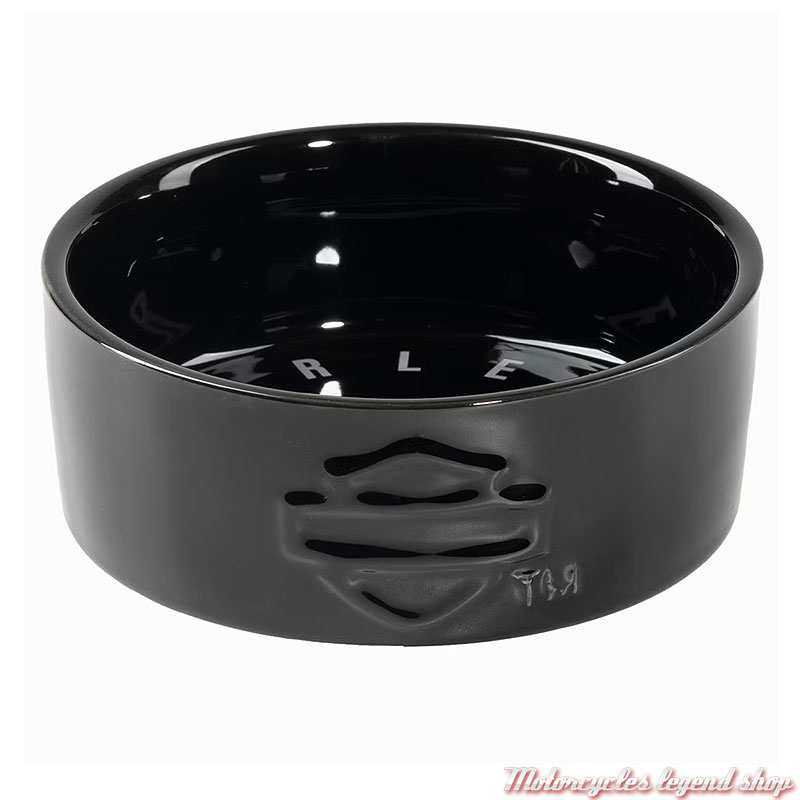gamelle chien céramique noire Harley-Davidson 7 x 18 cm, HDX-90229