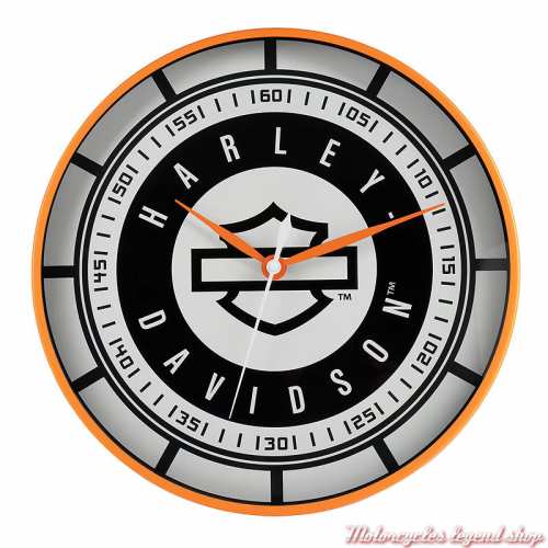 Horloge Speedometer Harley-Davidson metal, orange, noir, ,40 cm, HDX-99245
