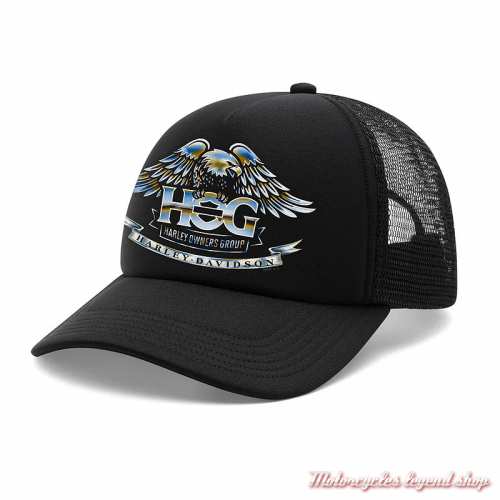 Casquette Electric Eagle H.O.G. Harley-Davidson homme, noir, réglable, 97800-25VX
