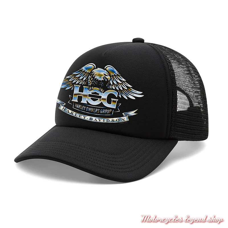 Casquette Electric Eagle H.O.G. Harley-Davidson homme, noir, réglable, 97800-25VX