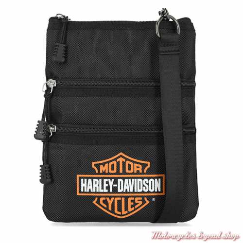 Sac pochette Bar & Shield Harley-Davidson, nylon noir, MHW077/108