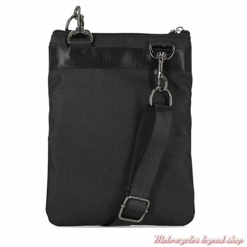 Sac pochette Bar &amp; Shield Harley-Davidson, nylon noir, dos, MHW077/108