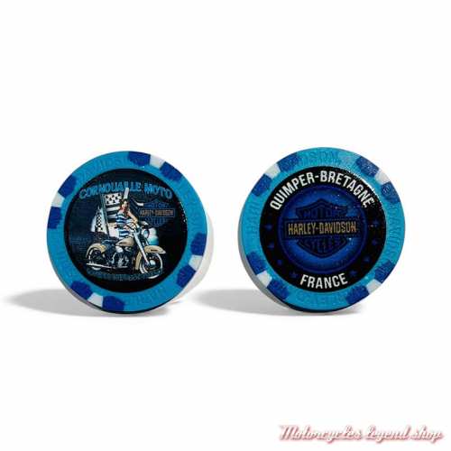 Jetons de Poker Bigoud H-D Quimper Turquoise/bleu