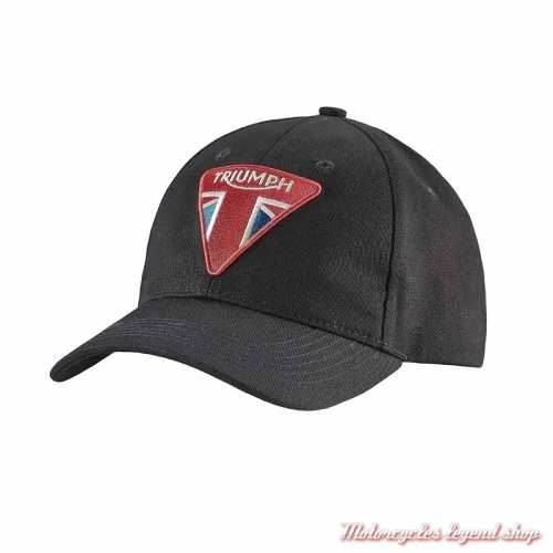 Casquette Chambers Triumph, noir, logo rouge, bleu, coton, réglable, MCAS21003