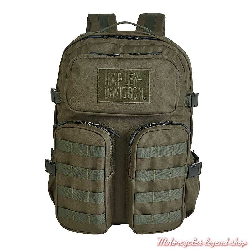 Sac à dos Rebel Harley-Davidson, polyester, kaki, 90230 Grape Leaf