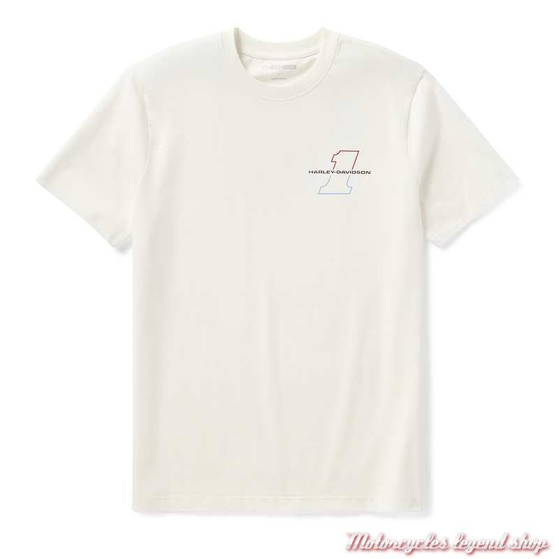 Tee-shirt Liberty Eagle Harley-Davidson homme, blanc, manches courtes, coton, 96181-26VM