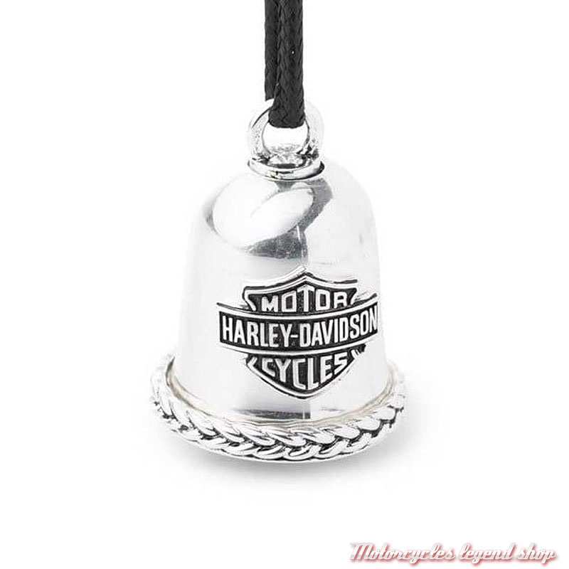 Clochette Bar & Shield Harley-Davidson, tressé argenté, 34M00002
