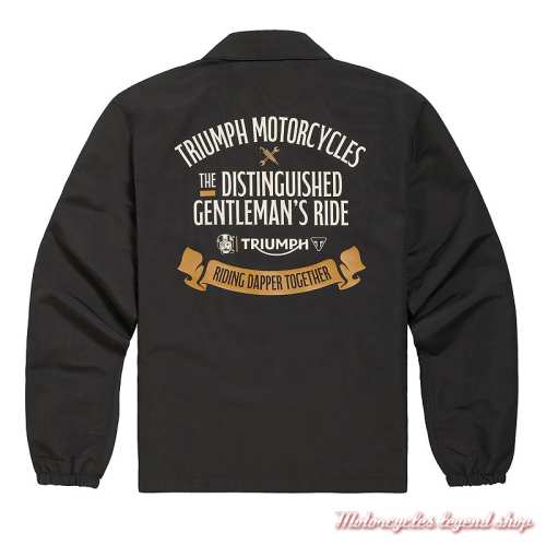 Veste Harold DGR Triumph homme, noir, dos, MTES26903