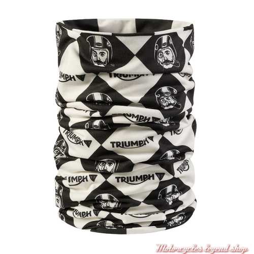 Tour de cou Samuel Distinguished Gentleman's Ride Triumph damier noir et creme, polyester, interieur, MTUS26904