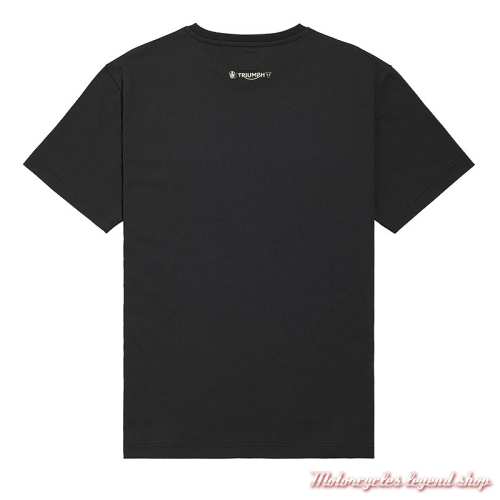 Tee-shirt Gerald Triumph Distinguished Gentleman's, noir, manches courtes, coton, dos, MTSS26902