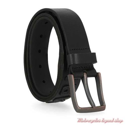 Ceinture cuir noir Cutout Text Harley-Davidson homme BMU007/08-2