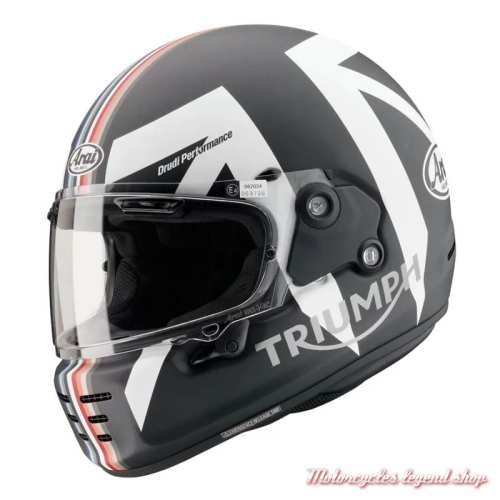 Casque intégral Concept Xe Triumph X Arai, Union Jack, noir et blanc, MHMS24003