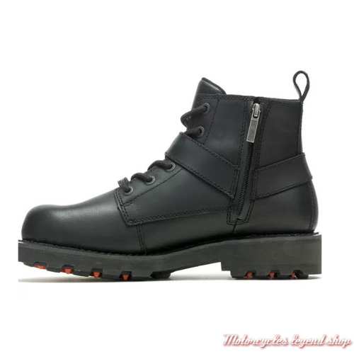 Chaussures Bullard Harley-Davidson homme, cuir noir, waterproof, zip, D97211