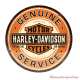 Plaque métal Genuine Service Round Harley-Davidson