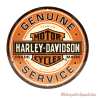 Plaque métal Genuine Service Round Harley-Davidson