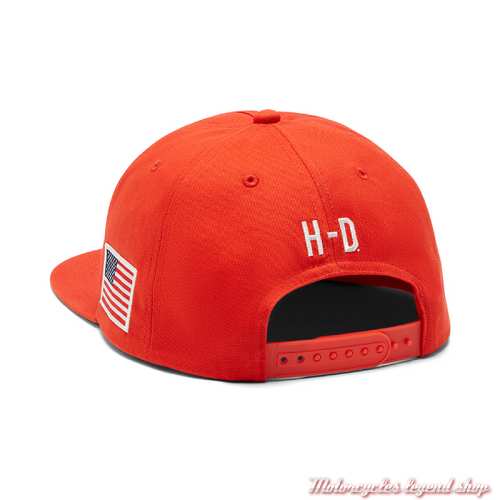 Casquette Factory Racing Team orange Harley-Davidson, orange, réglable, dos, 96362-26VX