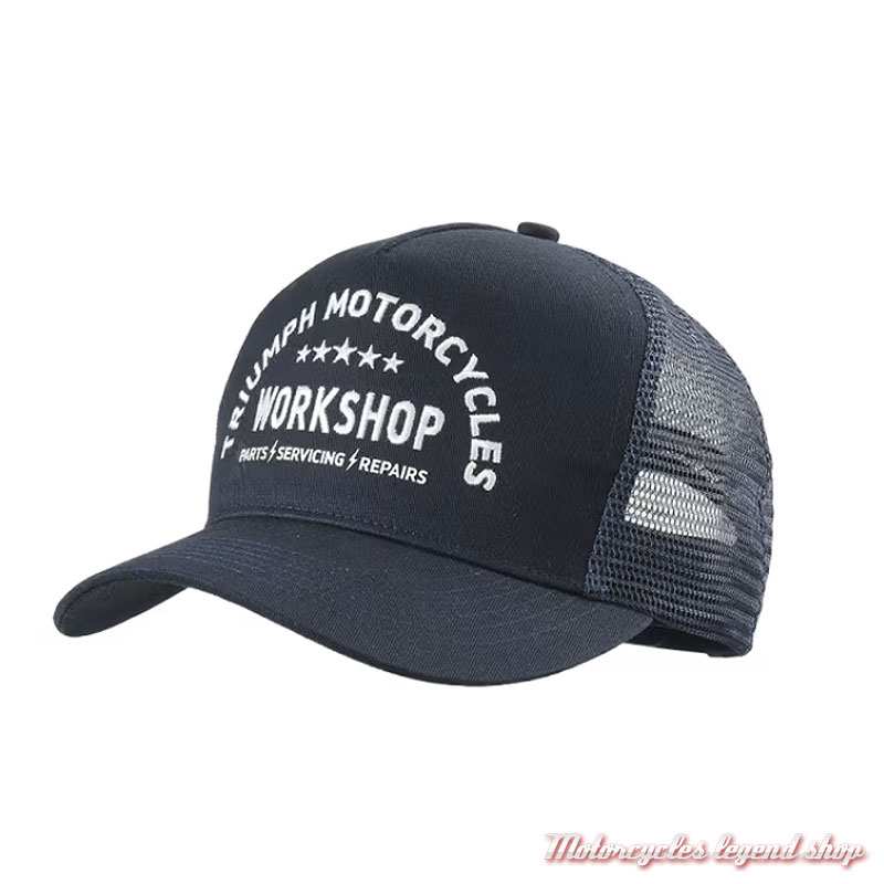 Casquette Workshop navy/blanc Triumph arrière filet, réglable, MCAS24302