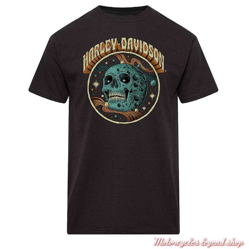 Tee-shirt Astral Harley-Davidson homme Cornouaille Moto Quimper Bretagne, noir, manches courtes, coton, 40294936