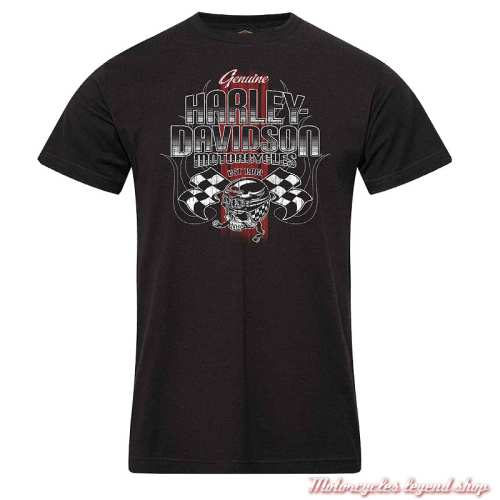 Tee-shirt Asphalt Harley-Davidson homme Cornouaille Moto Quimper Bretagne, noir, manches courtes, coton, 40294940 