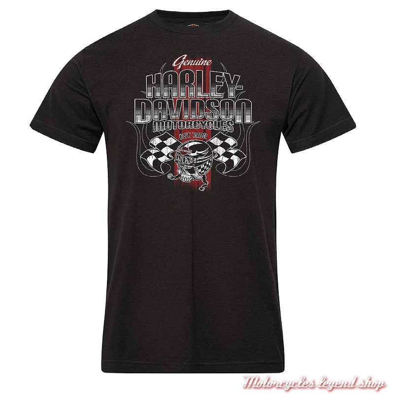 Tee-shirt Asphalt Harley-Davidson homme Cornouaille Moto Quimper Bretagne, noir, manches courtes, coton, 40294940 