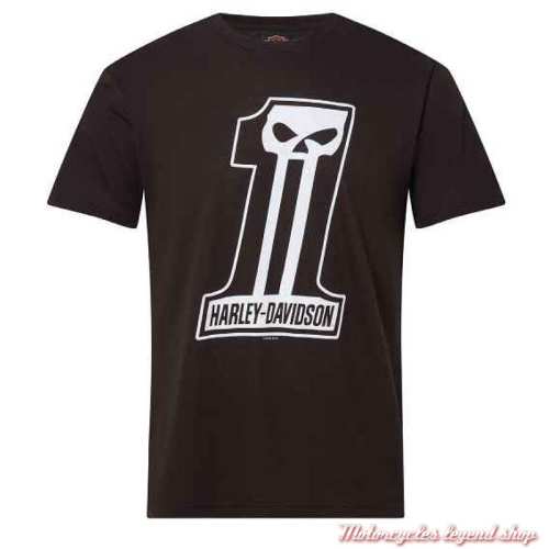 Tee-shirt Dark Trait Harley-Davidson homme Cornouaille Moto Quimper Bretagne, noir, manches courtes, coton, 40294858 