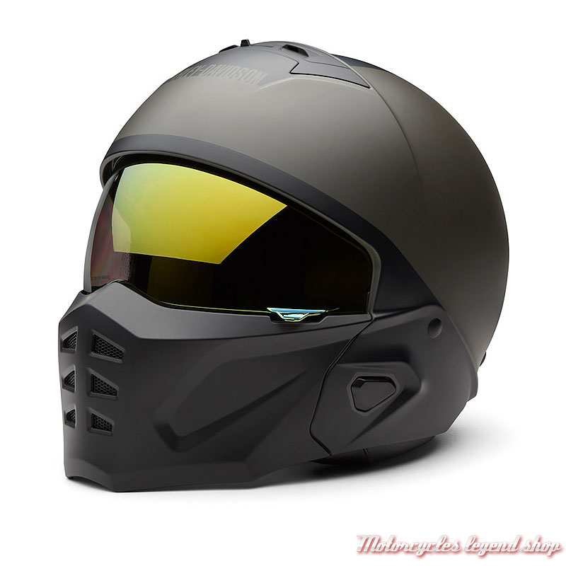 Casque Ultra Willie G. 2 en 1 Harley-Davidson, noir et olive mat, masque amovible, 97107-26EX