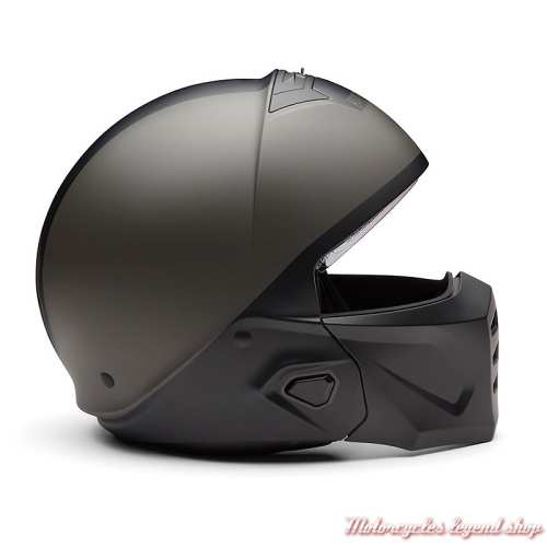 Casque Ultra Willie G. 2 en 1 Harley-Davidson, noir et olive mat, masque amovible, profil, 97107-26EX