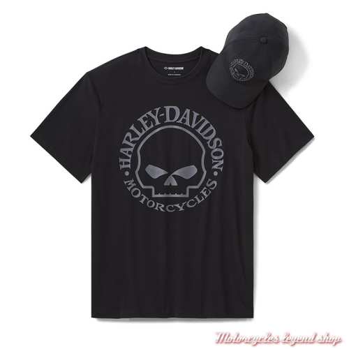 Ensemble t-shirt et casquette Willie G. homme Harley-Davidson