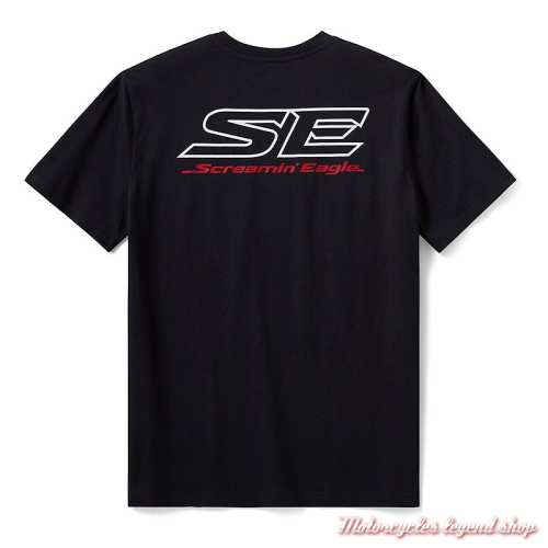 Tee-shirt Screamin'Eagle Harley-Davidson homme, noir, manches courtes, coton, dos, 96291-26VM