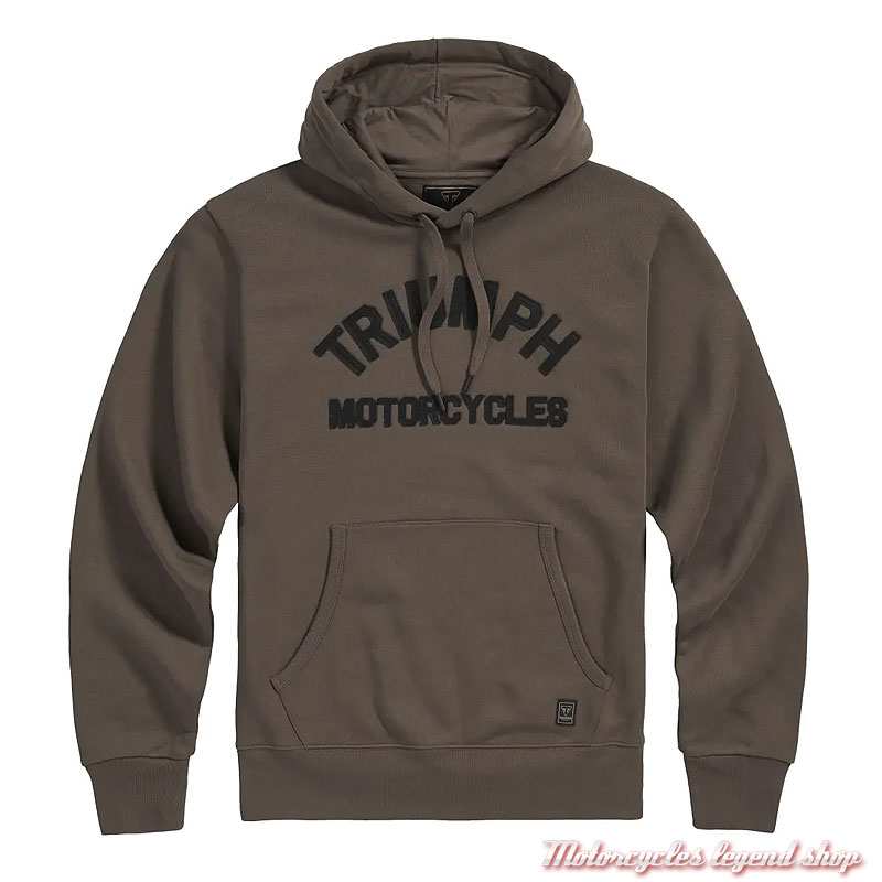 Sweatshirt Carrick Iron homme Triumph, homme Triumph, à capuche, noir, coton, MSWS26100 