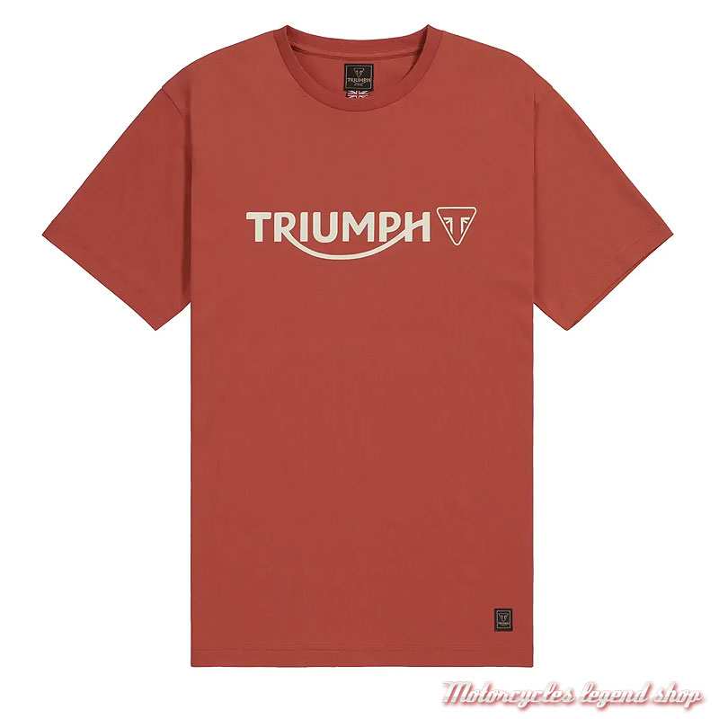 Tee-shirt Cartmel Rust homme Triumph, rouille, manches courtes, coton, MTSS26212