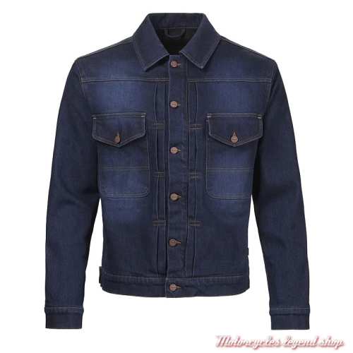Blouson moto en jean Jax Triumph homme, denim, protections CE, MTES26011