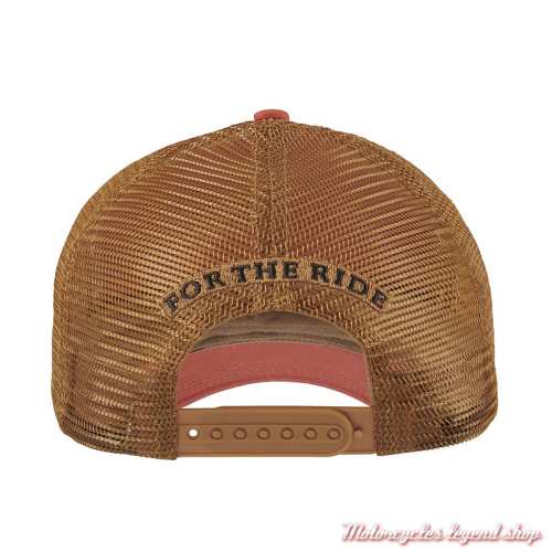 Casquette Coast Rust Triumph, rouille et beige, arrière filet noir, réglable, dos, MCAS26500