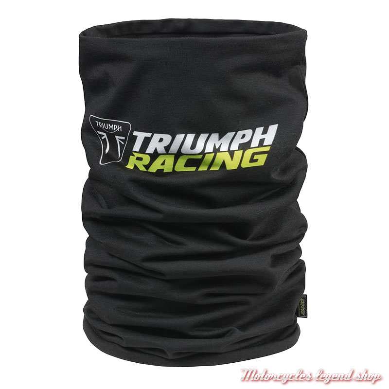 Tour de cou Racing Triumph noir, gris, jaune fluo, polyester, MTUS26513
